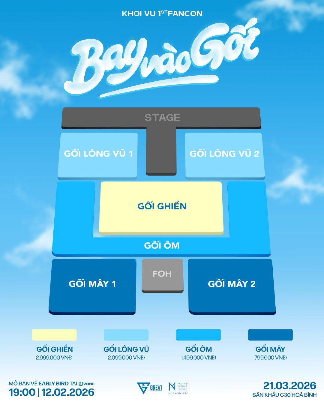 Poster Khoi Vu 1st Fancon - Bay Vào Gối